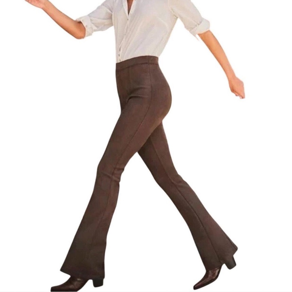 SPANX Brown Flared suede effect Women's Pants